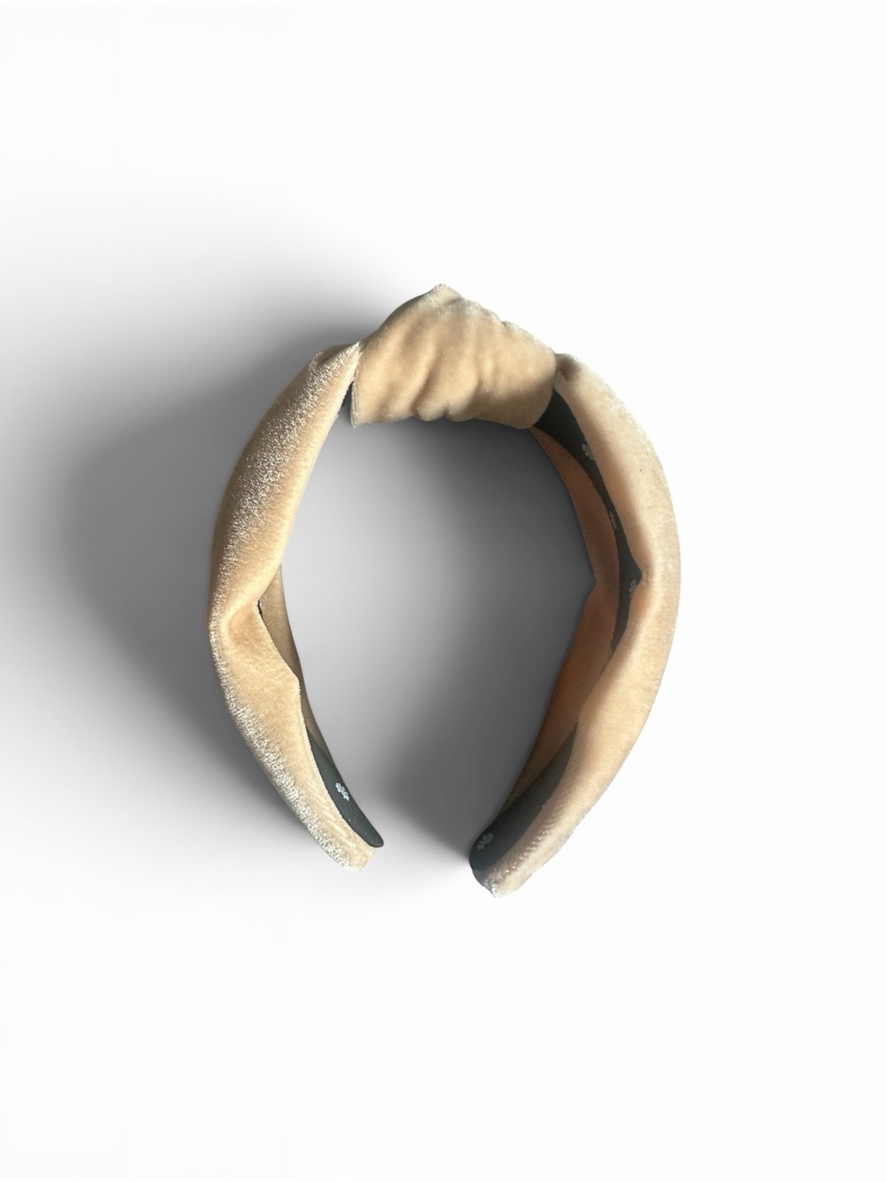 NWOT Lele Sadoughi Beige Velvet Knotted Headband